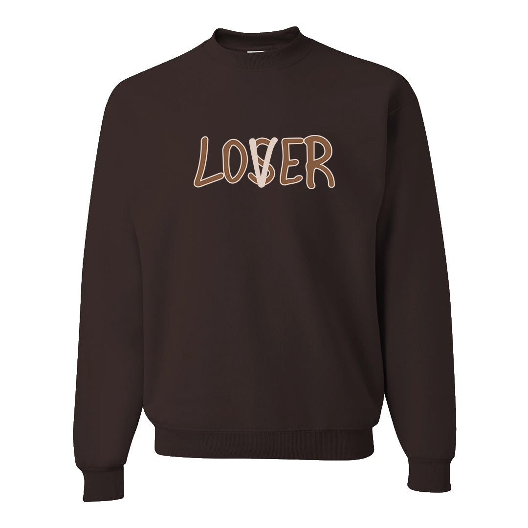 Pale Ivory Picante Red 90s Crewneck Sweatshirt | Lover, Dark Chocolate