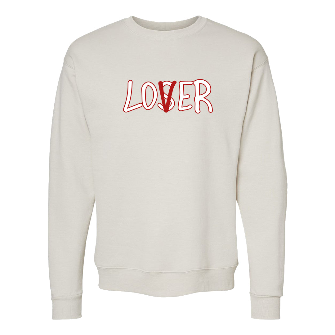 Pale Ivory Picante Red 90s Crewneck Sweatshirt | Lover, Sand