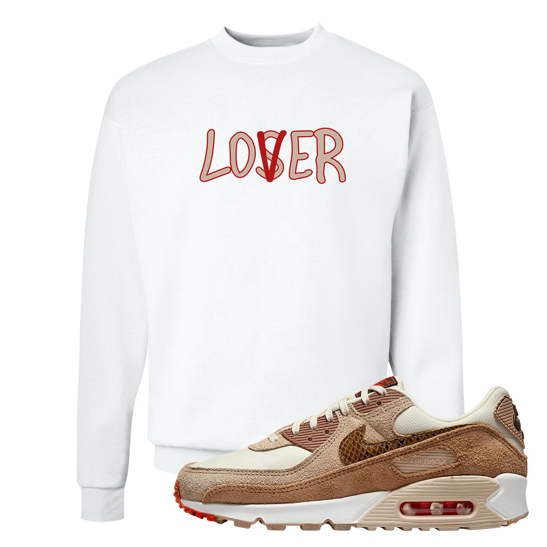 Pale Ivory Picante Red 90s Crewneck Sweatshirt | Lover, White
