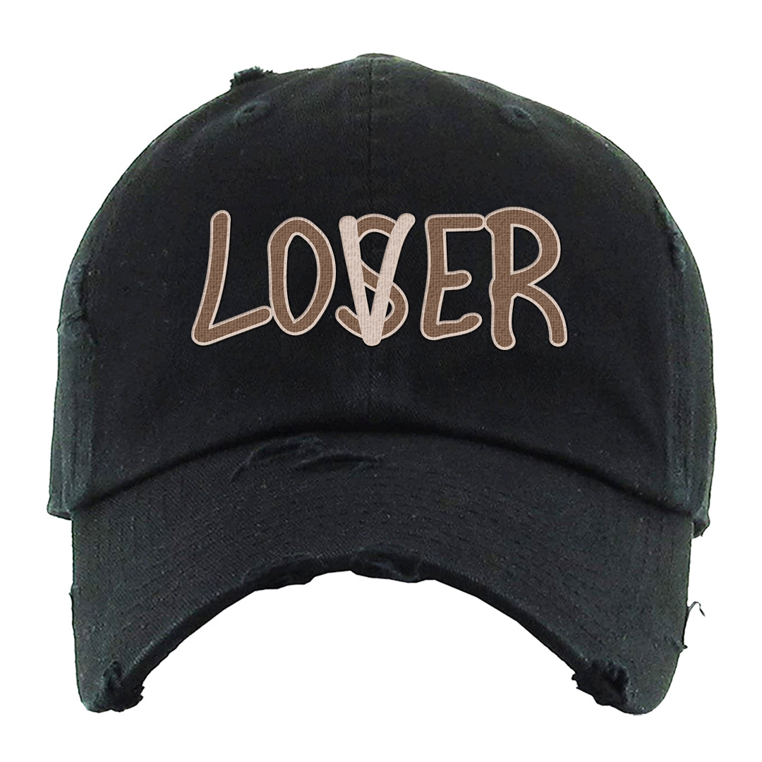 Pale Ivory Picante Red 90s Distressed Dad Hat | Lover, Black
