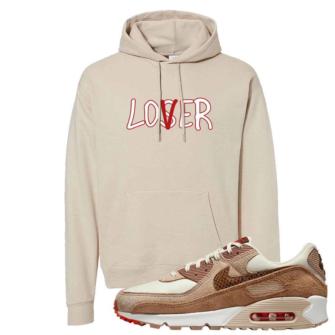 Pale Ivory Picante Red 90s Hoodie | Lover, Sand
