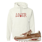 Pale Ivory Picante Red 90s Hoodie | Lover, White