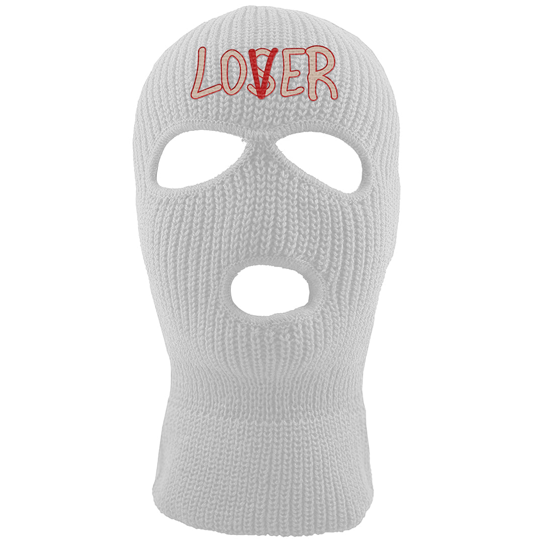 Pale Ivory Picante Red 90s Ski Mask | Lover, White