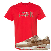 Pale Ivory Picante Red 90s T Shirt | Lover, Red