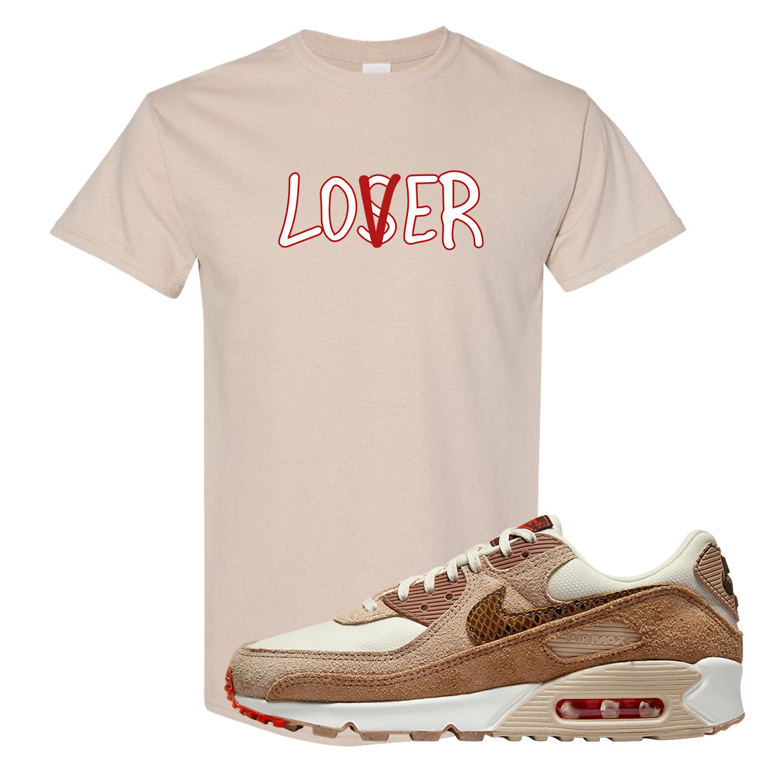 Pale Ivory Picante Red 90s T Shirt | Lover, Sand