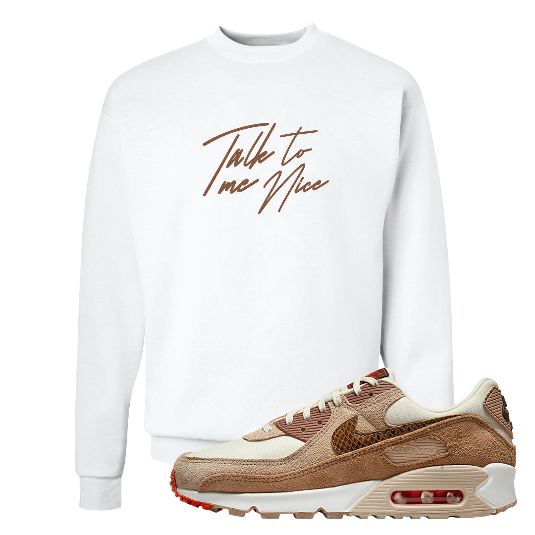 Pale Ivory Picante Red 90s Crewneck Sweatshirt | Talk To Me Nice, White