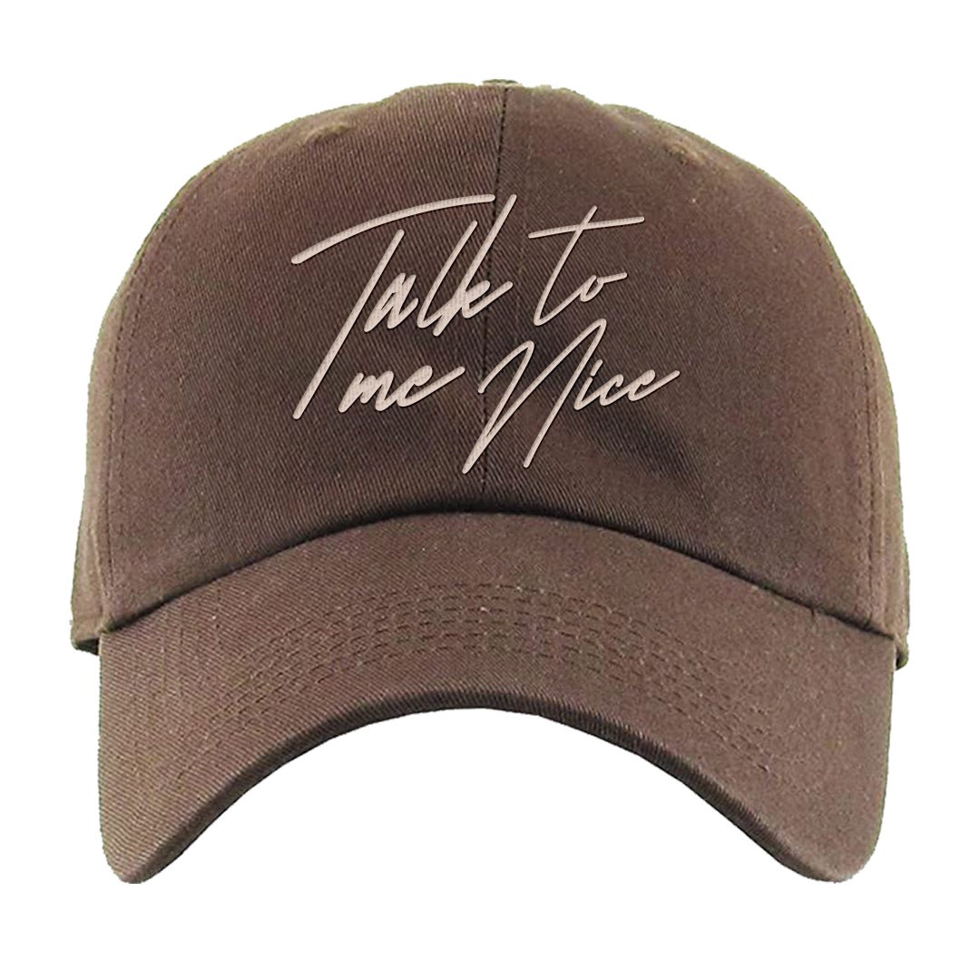 Pale Ivory Picante Red 90s Dad Hat | Talk To Me Nice, Brown