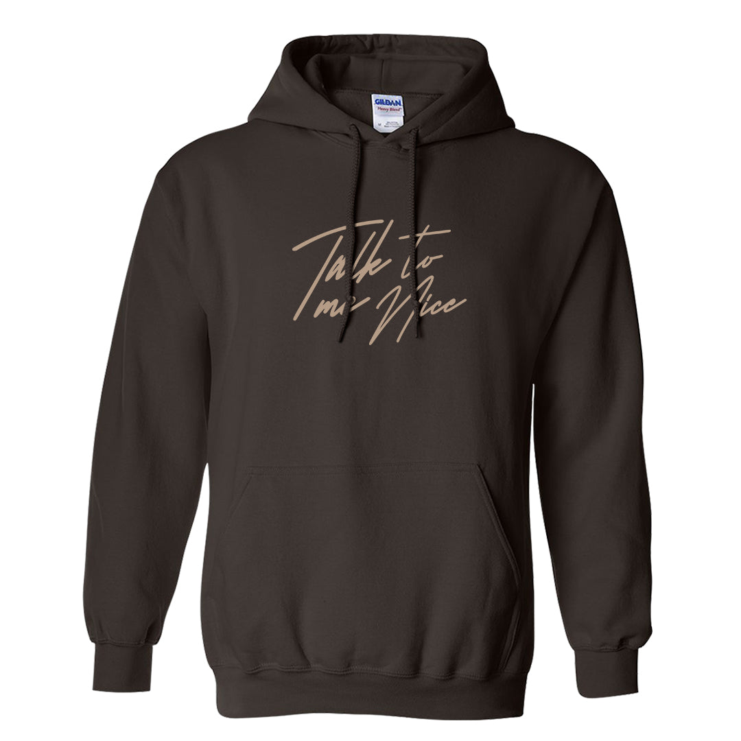 Pale Ivory Picante Red 90s Hoodie | Talk To Me Nice, Dark Chocolate