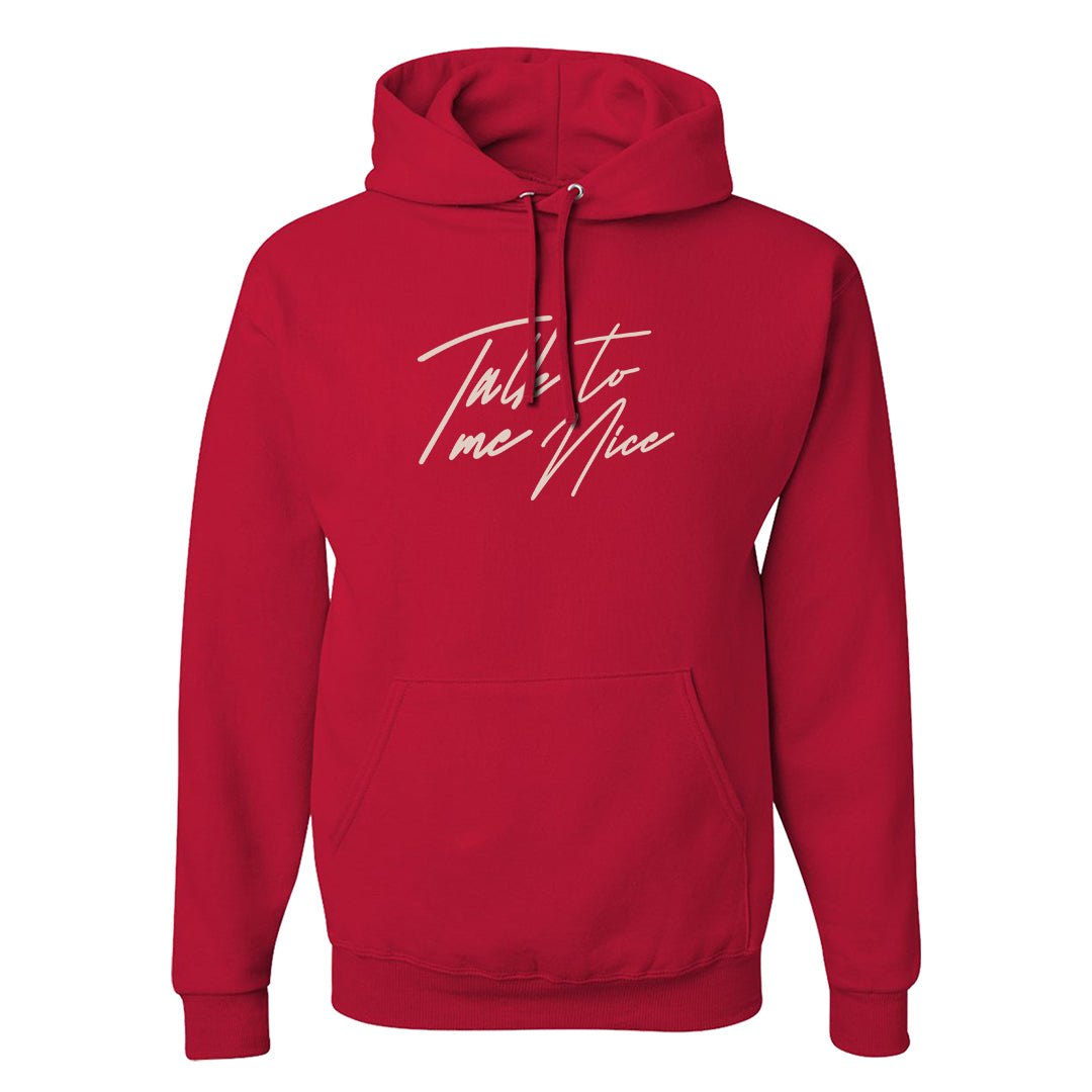 Pale Ivory Picante Red 90s Hoodie | Talk To Me Nice, Red