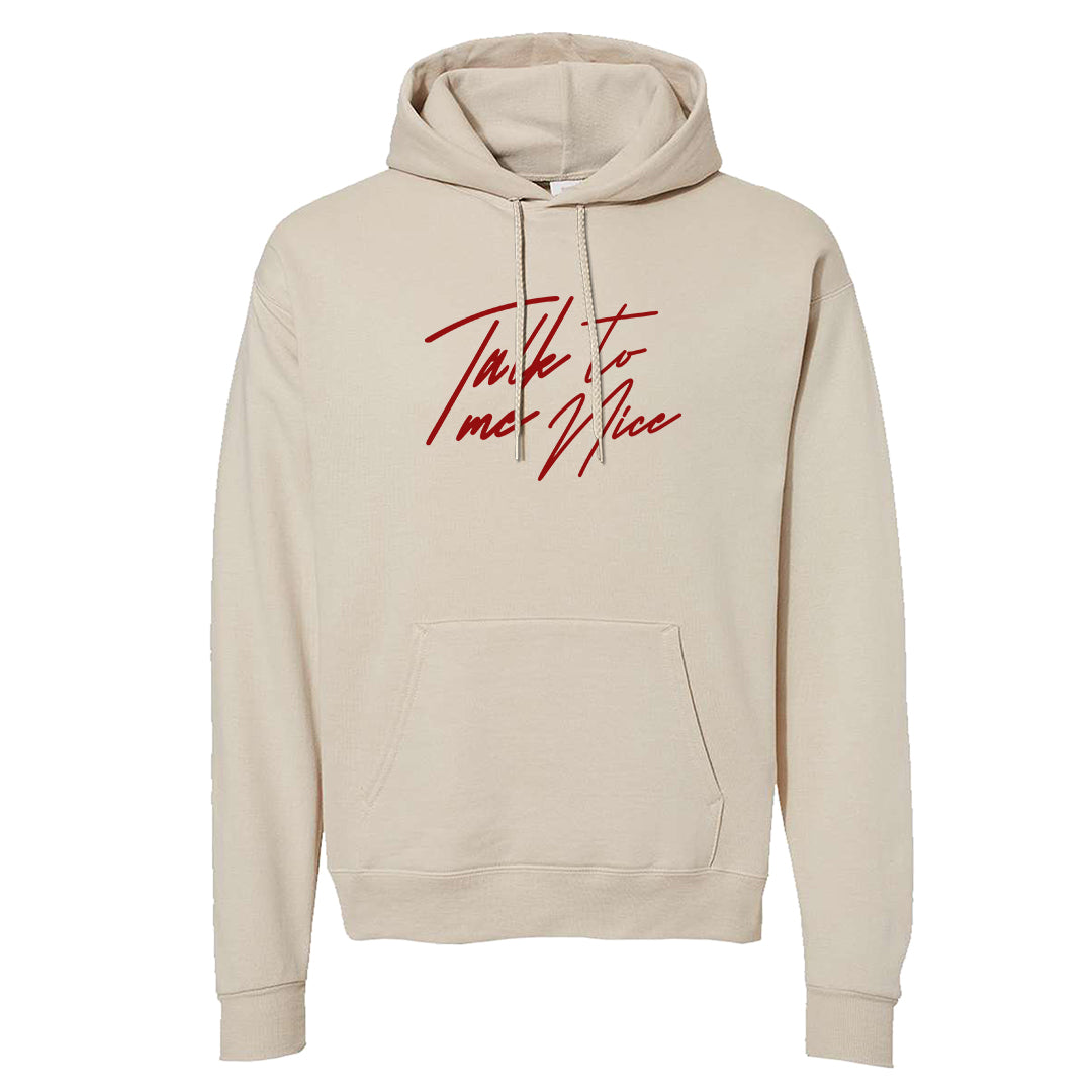 Pale Ivory Picante Red 90s Hoodie | Talk To Me Nice, Sand