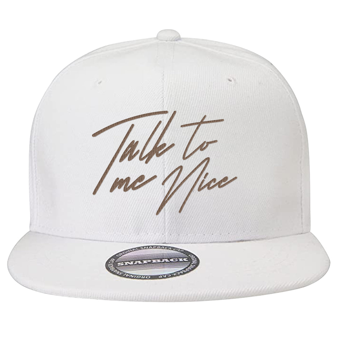 Pale Ivory Picante Red 90s Snapback Hat | Talk To Me Nice, White