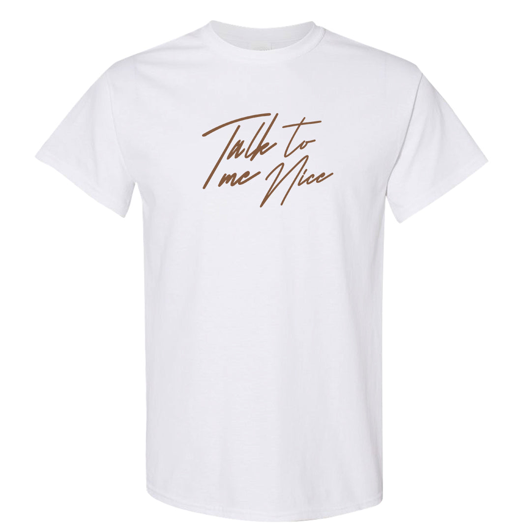 Pale Ivory Picante Red 90s T Shirt | Talk To Me Nice, White