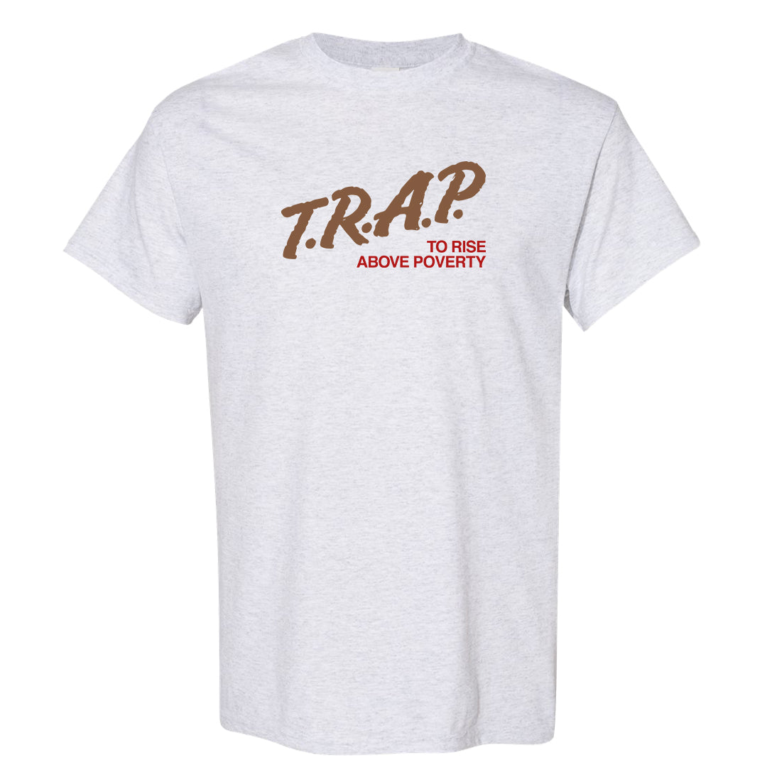 Pale Ivory Picante Red 90s T Shirt | Trap To Rise Above Poverty, Ash