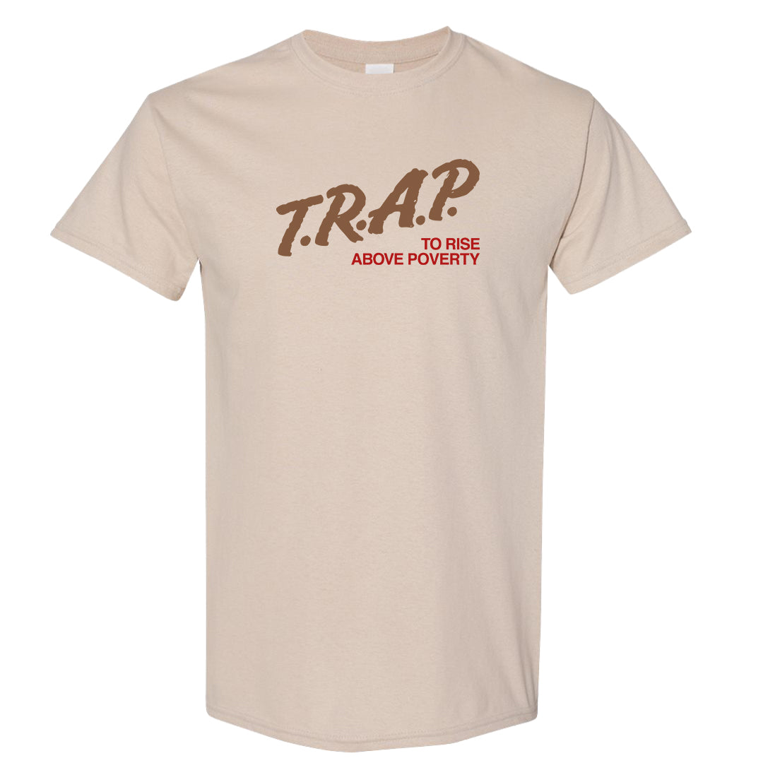 Pale Ivory Picante Red 90s T Shirt | Trap To Rise Above Poverty, Sand
