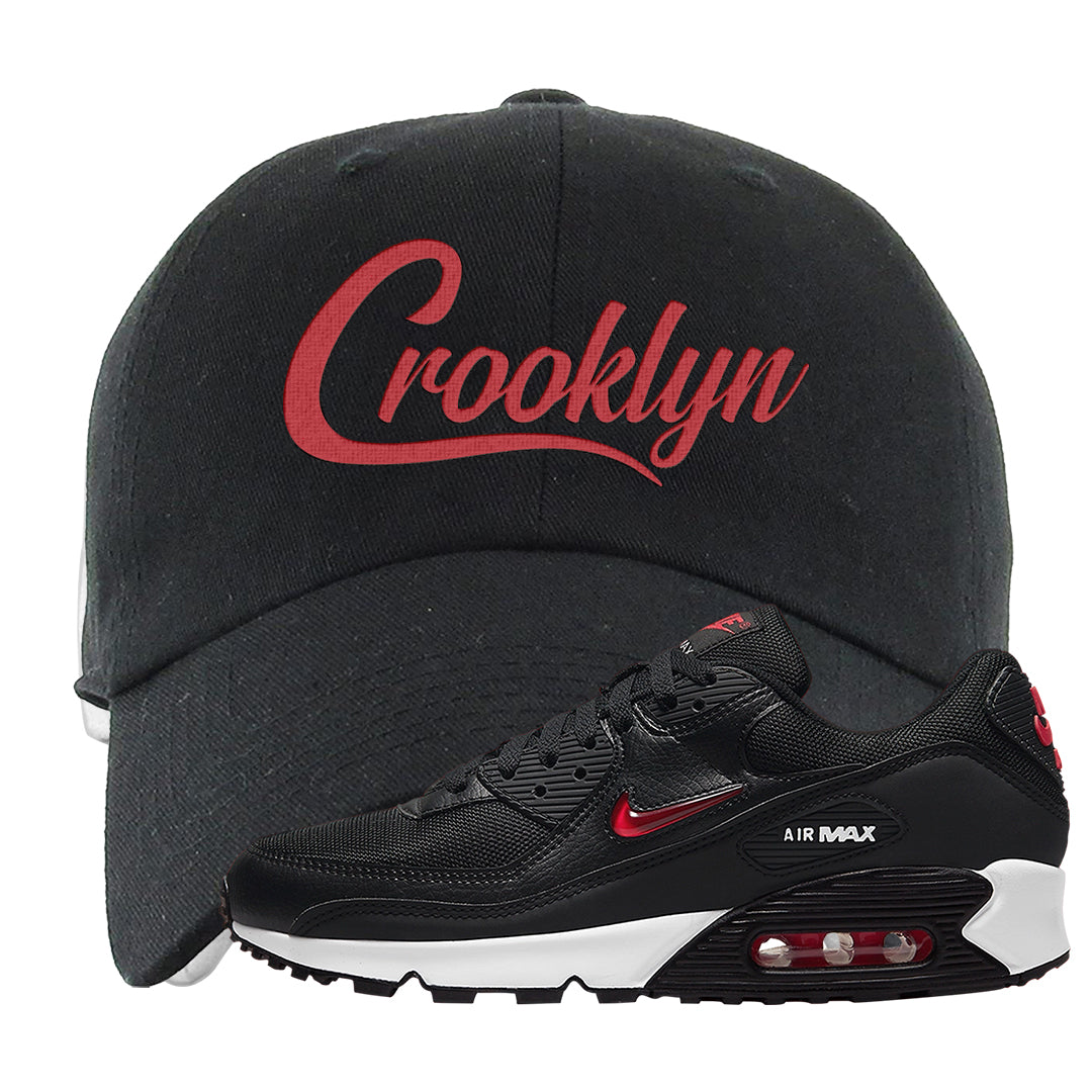 Jewel Bred 90s Dad Hat | Crooklyn, Black