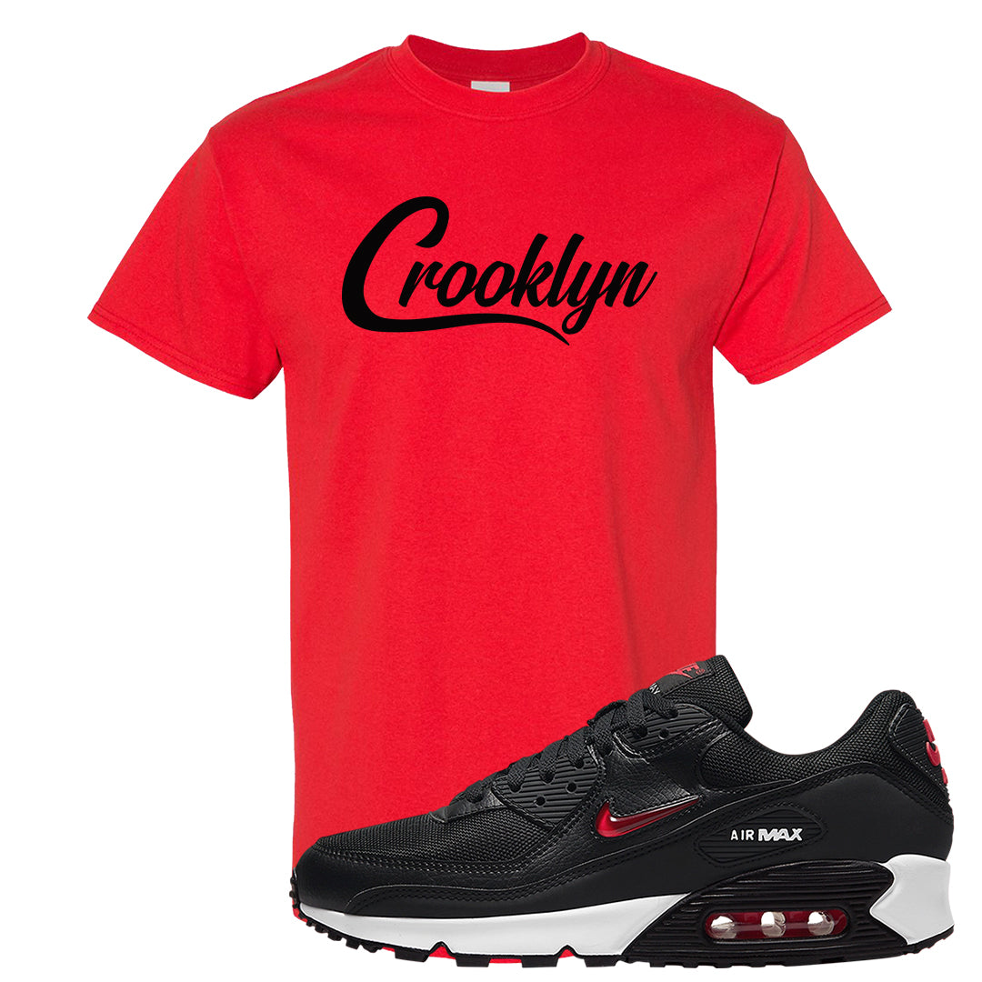 Jewel Bred 90s T Shirt | Crooklyn, Red