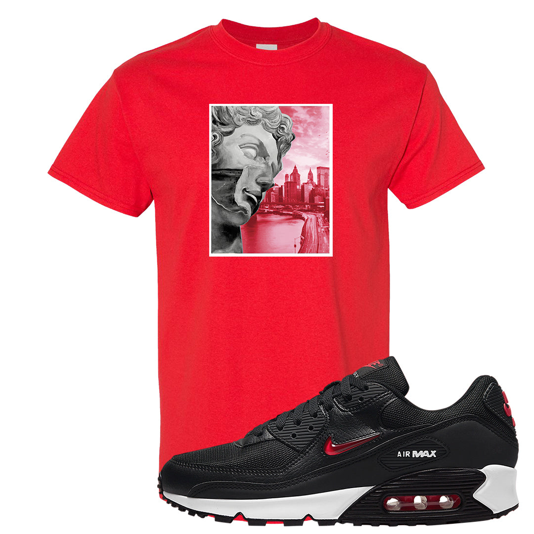 Jewel Bred 90s T Shirt | Miguel, Red