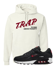 Jewel Bred 90s Hoodie | Trap To Rise Above Poverty, White