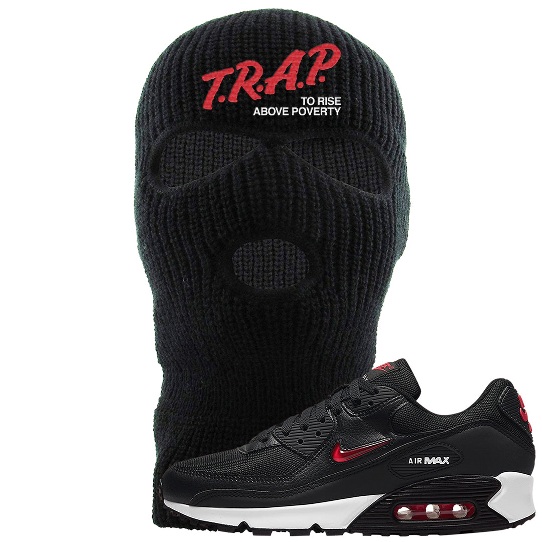 Jewel Bred 90s Ski Mask | Trap To Rise Above Poverty, Black