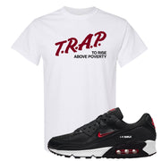 Jewel Bred 90s T Shirt | Trap To Rise Above Poverty, White