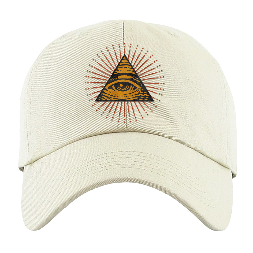 Pressure Gauge 90s Dad Hat | All Seeing Eye, White
