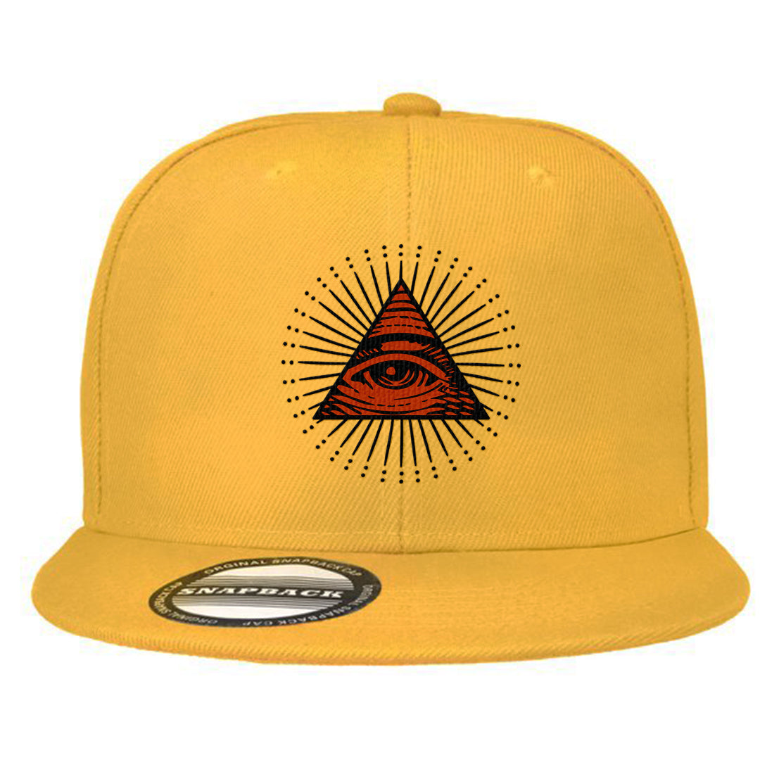 Pressure Gauge 90s Snapback Hat | All Seeing Eye, Gold