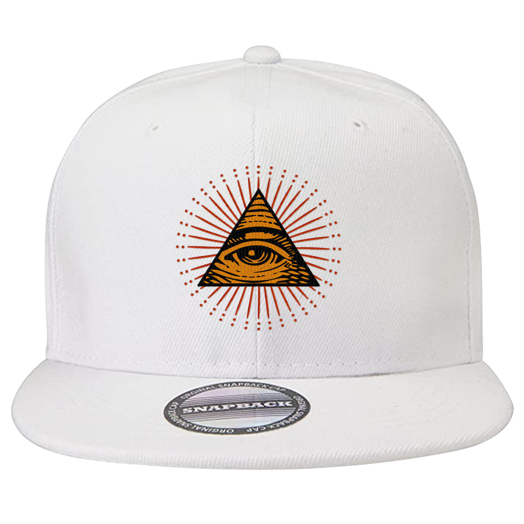 Pressure Gauge 90s Snapback Hat | All Seeing Eye, White