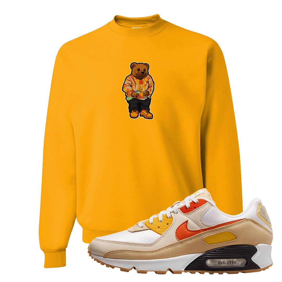 Pressure Gauge 90s Crewneck Sweatshirt | Sweater Bear, Gold