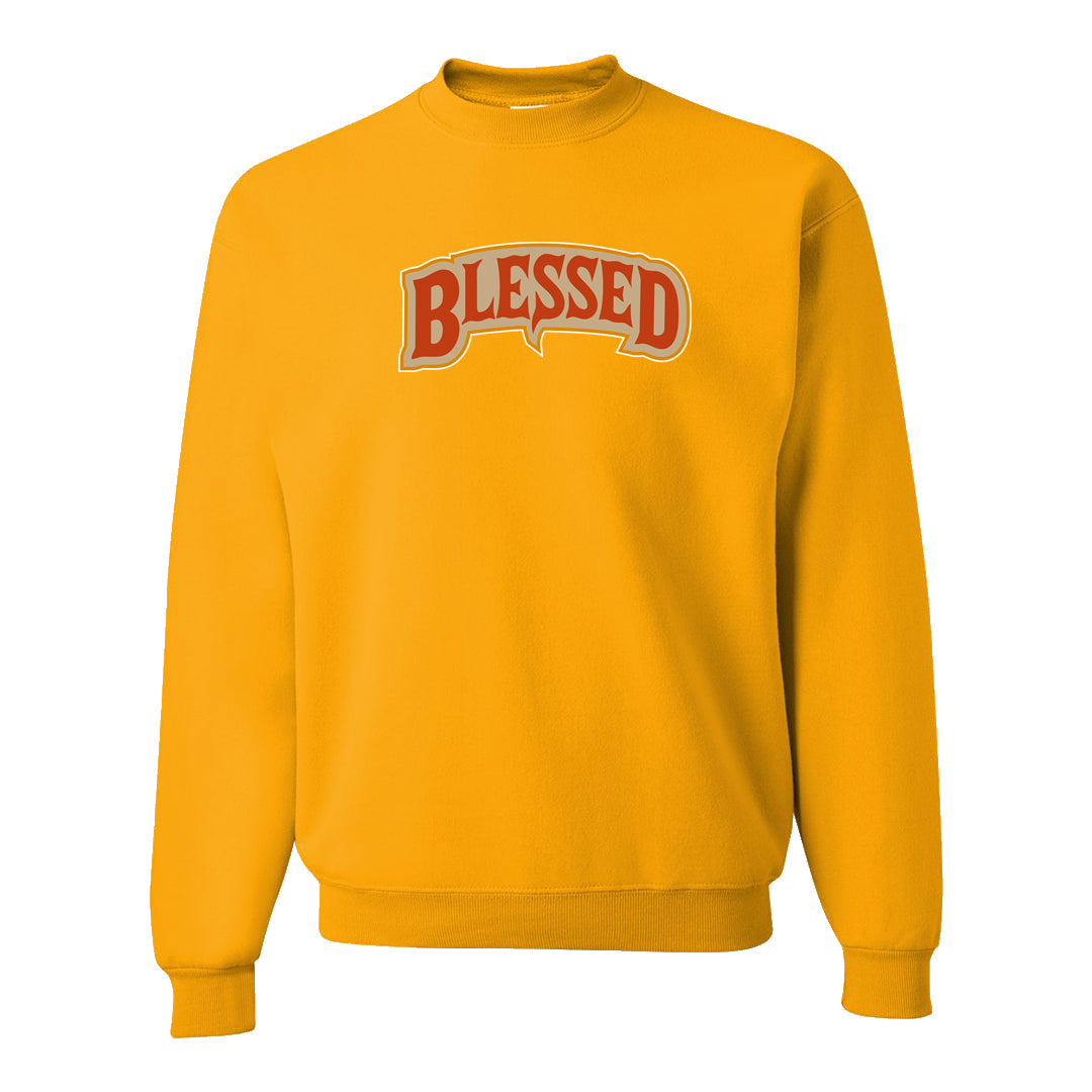 Pressure Gauge 90s Crewneck Sweatshirt | Blessed Arch, Gold
