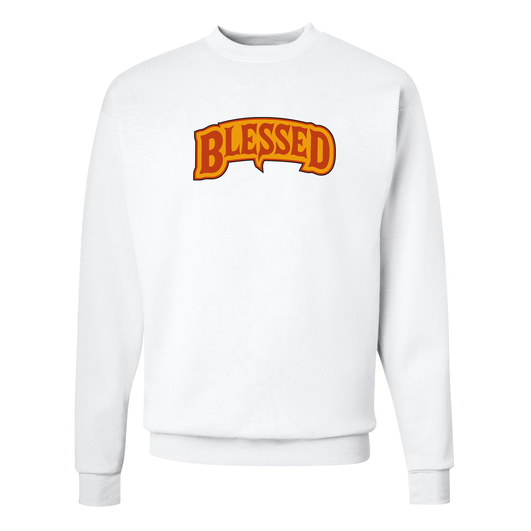 Pressure Gauge 90s Crewneck Sweatshirt | Blessed Arch, White