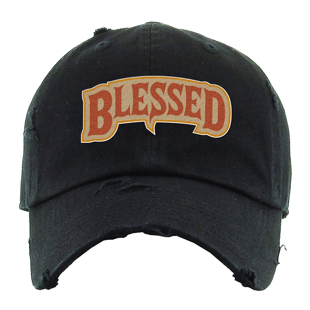 Pressure Gauge 90s Distressed Dad Hat | Blessed Arch, Black