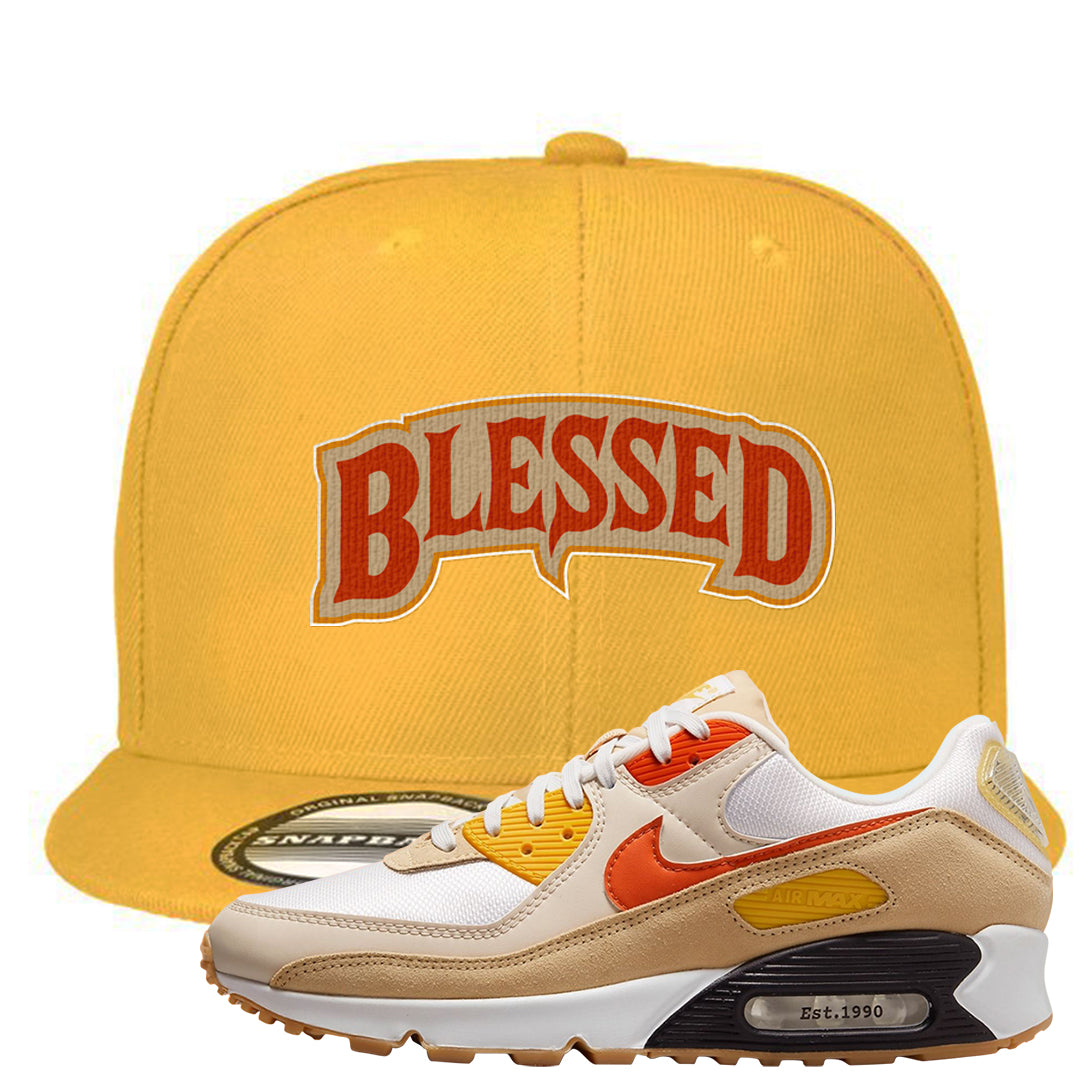 Pressure Gauge 90s Snapback Hat | Blessed Arch, Gold