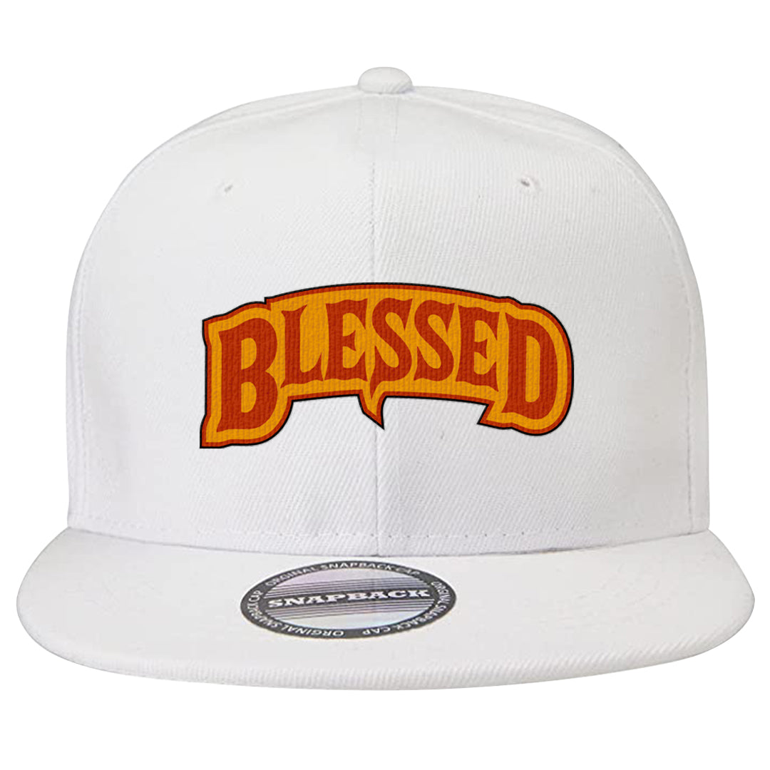 Pressure Gauge 90s Snapback Hat | Blessed Arch, White