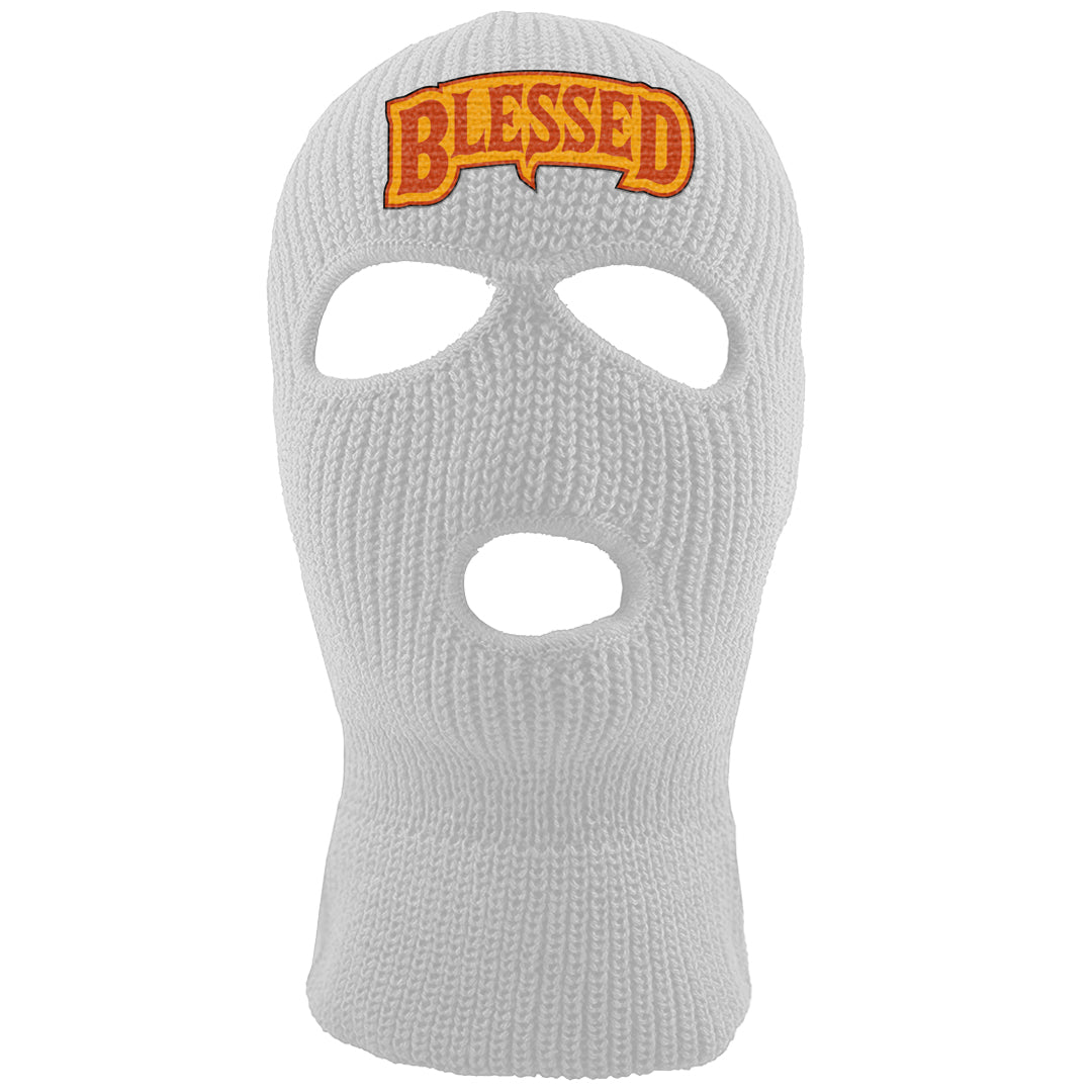 Pressure Gauge 90s Ski Mask | Blessed Arch, White