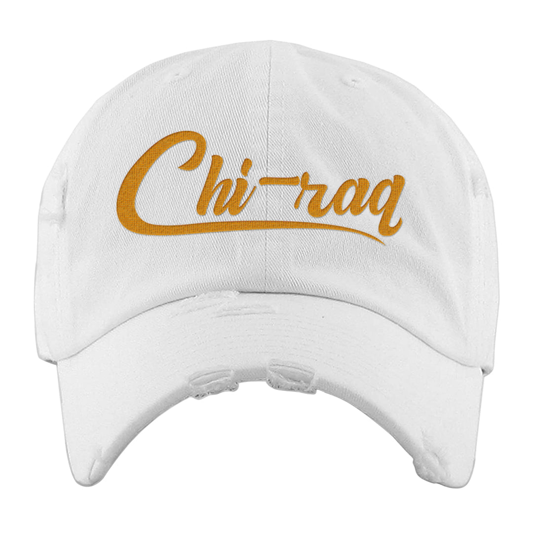Pressure Gauge 90s Distressed Dad Hat | Chiraq, White