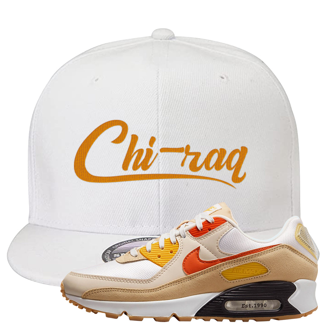 Pressure Gauge 90s Snapback Hat | Chiraq, White
