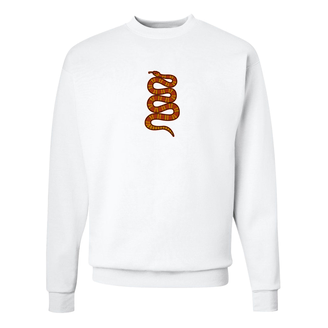 Pressure Gauge 90s Crewneck Sweatshirt | Coiled Snake, White