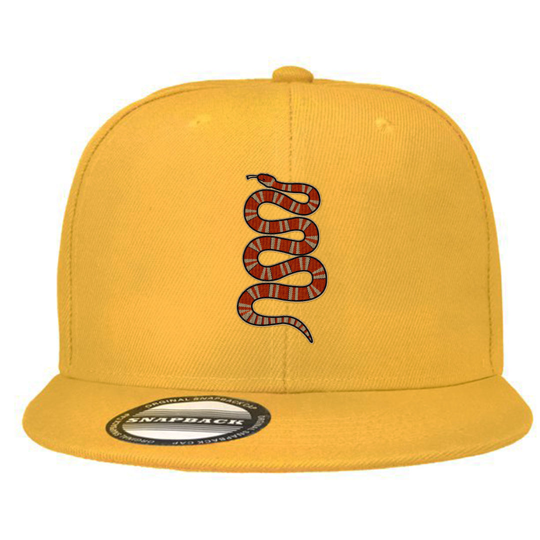 Pressure Gauge 90s Snapback Hat | Coiled Snake, Gold