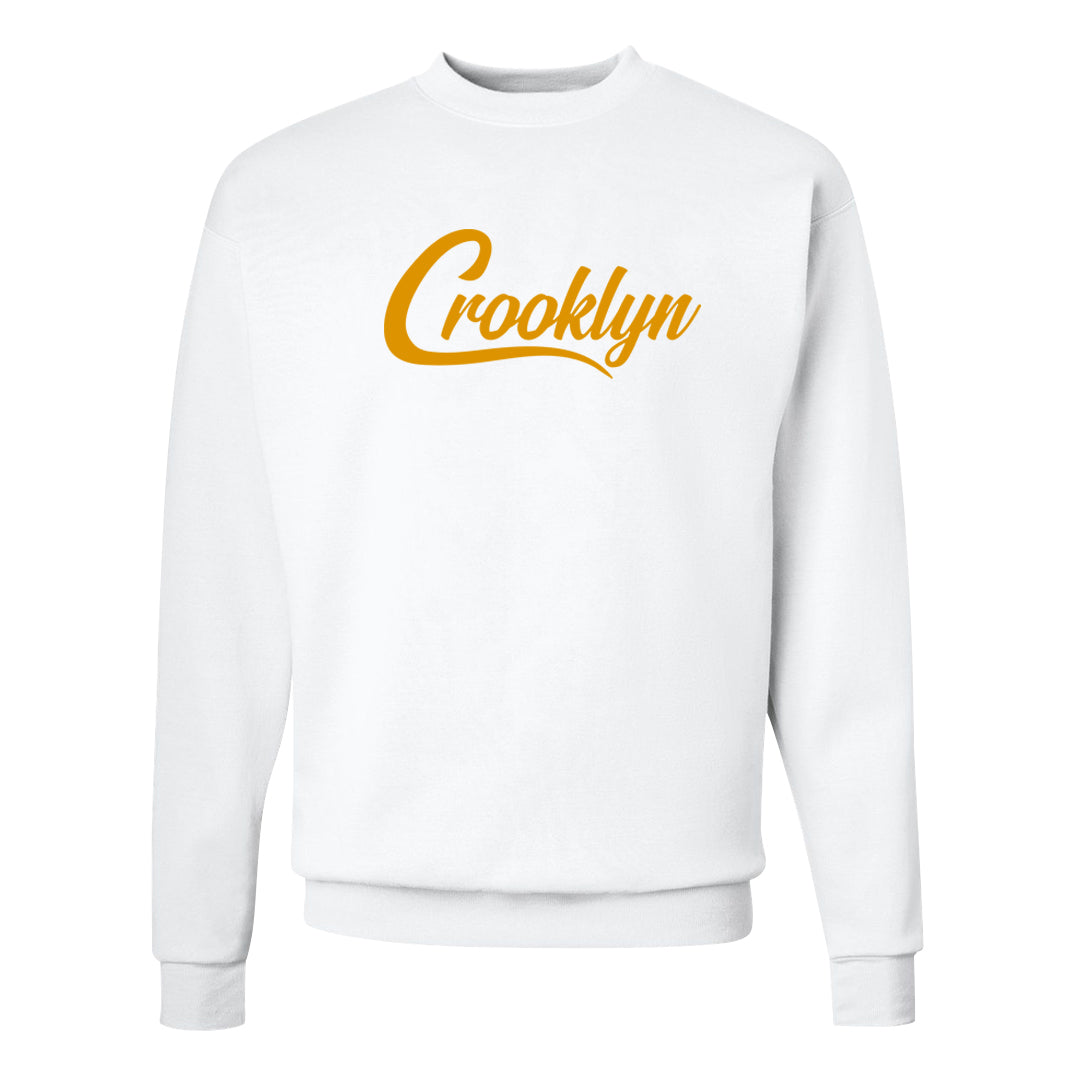 Pressure Gauge 90s Crewneck Sweatshirt | Crooklyn, White