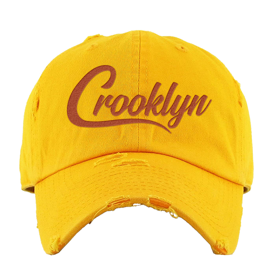 Pressure Gauge 90s Distressed Dad Hat | Crooklyn, Gold