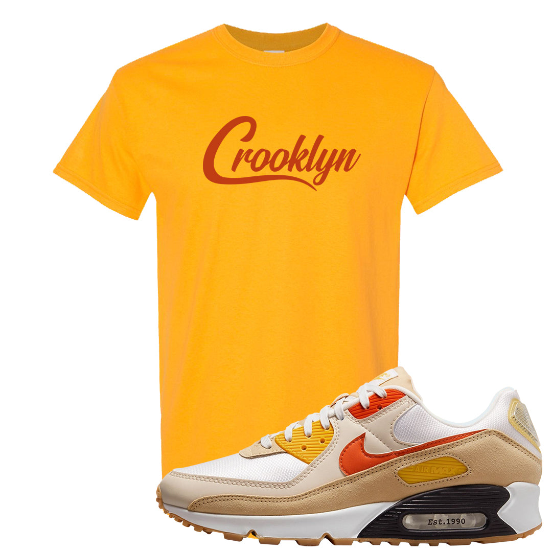 Pressure Gauge 90s T Shirt | Crooklyn, Gold