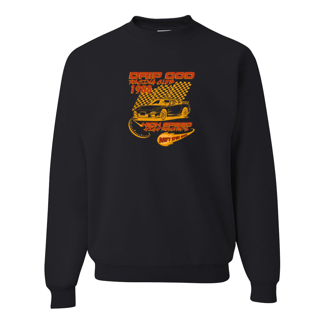 Pressure Gauge 90s Crewneck Sweatshirt | Drip God Racing Club, Black