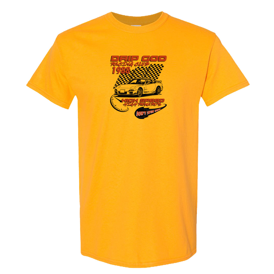 Pressure Gauge 90s T Shirt | Drip God Racing Club, Gold