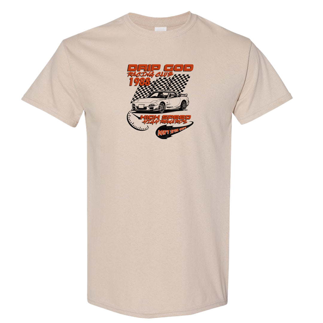 Pressure Gauge 90s T Shirt | Drip God Racing Club, Sand