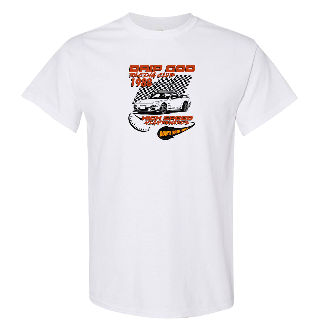 Pressure Gauge 90s T Shirt | Drip God Racing Club, White