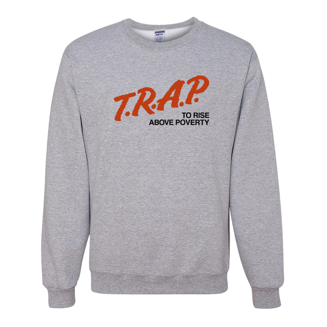 Pressure Gauge 90s Crewneck Sweatshirt | Trap To Rise Above Poverty, Ash