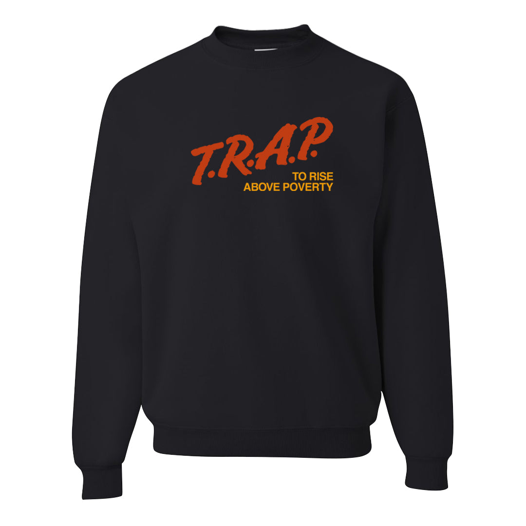 Pressure Gauge 90s Crewneck Sweatshirt | Trap To Rise Above Poverty, Black