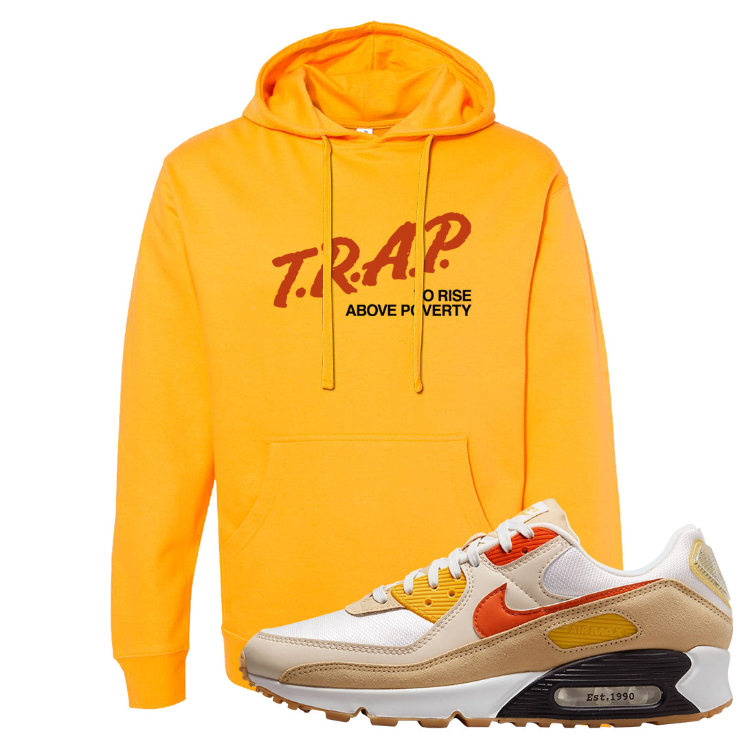 Pressure Gauge 90s Hoodie | Trap To Rise Above Poverty, Gold