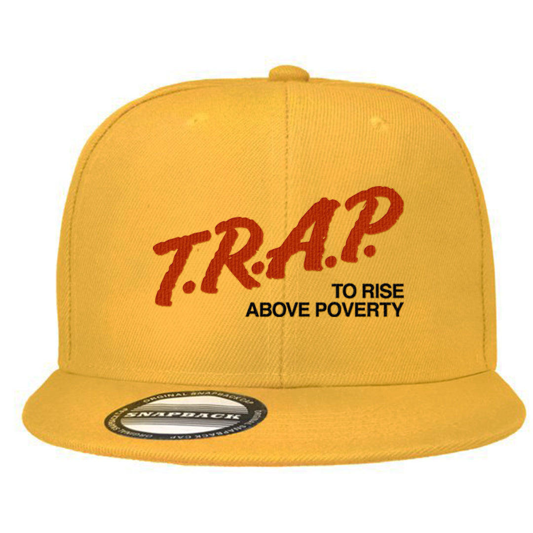 Pressure Gauge 90s Snapback Hat | Trap To Rise Above Poverty, Gold