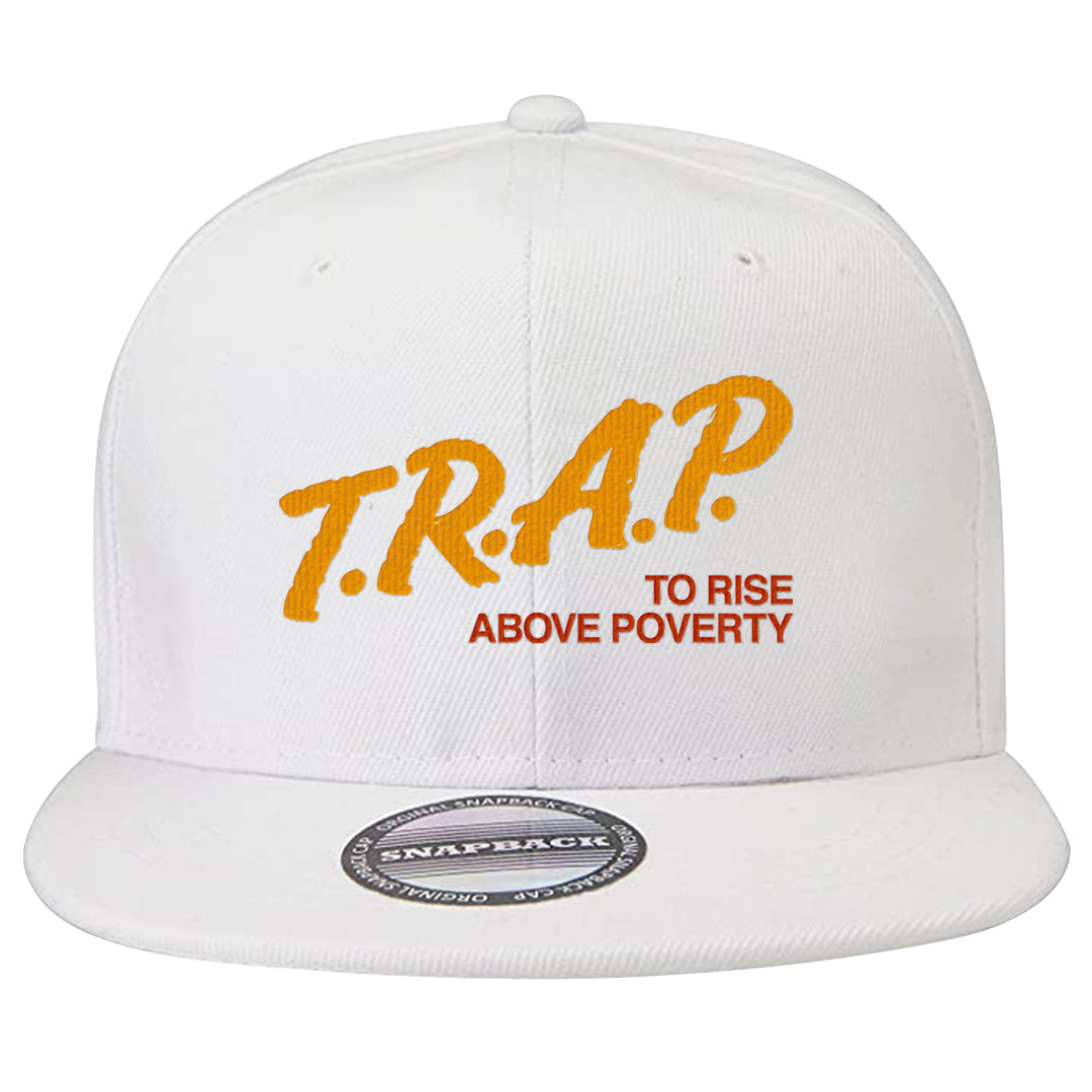Pressure Gauge 90s Snapback Hat | Trap To Rise Above Poverty, White